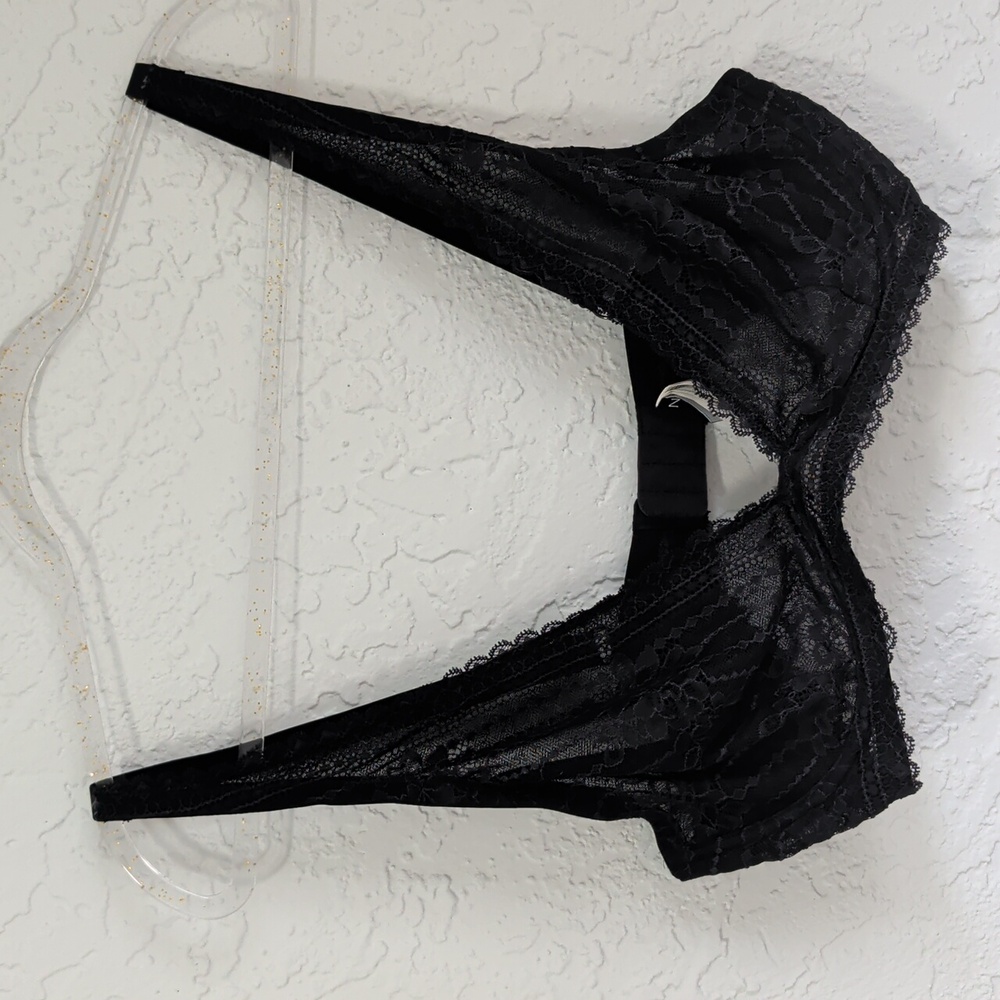 Etam No 7 Le Triangle Armatures Black Lace Bra | Size 38D